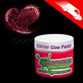 Glominex Glitter Glow Paint 4 Oz. Red Jars